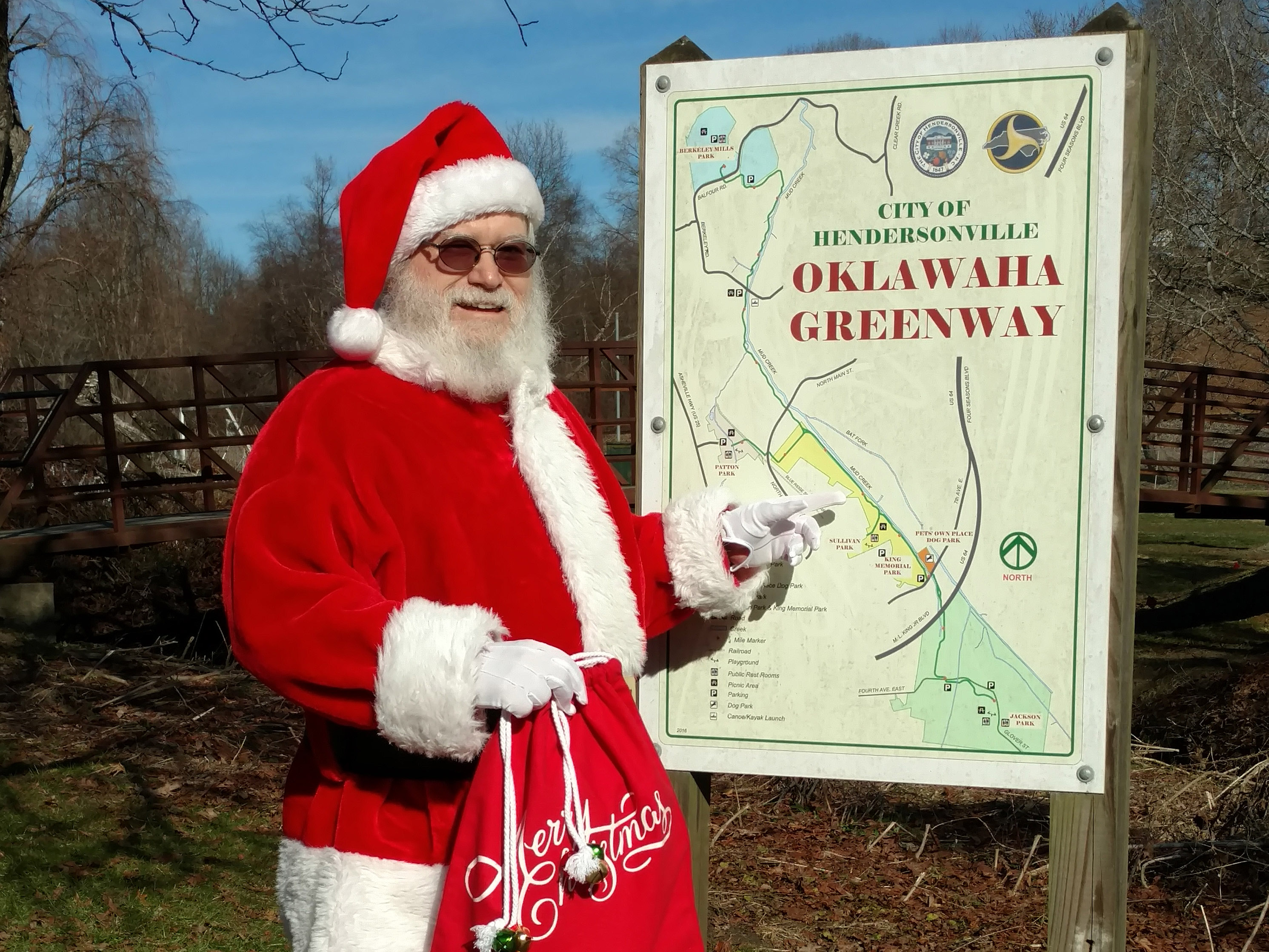 Santa on the Greenway